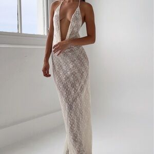 Peppermayo Champagne Coastline Maxi Dress - Ivory